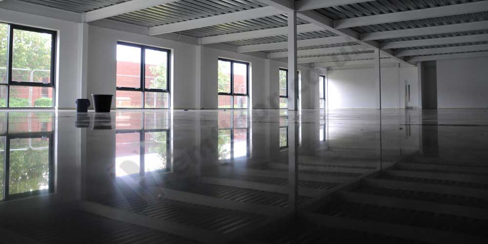 polished concrete in a studio from Premfloor